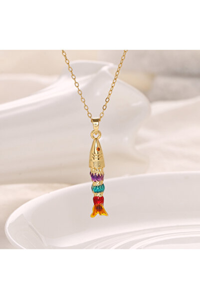 Choice قلادة سمكة ديناميكية عتيقة من ستايل أ فيش للنساء مضادة للحساسية مطلية ...