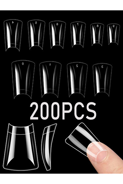 Choice Ivory 20/100/200/420/1000 PCSNail Tips Extra Short Duck Feet Flared Na...