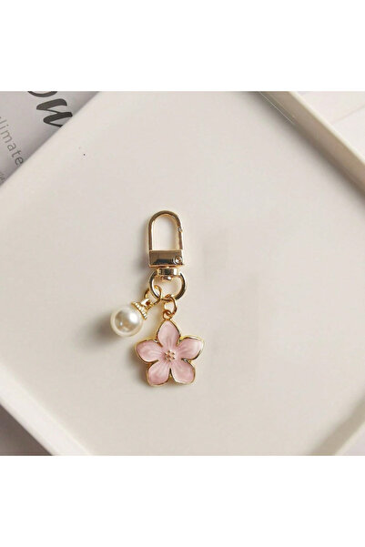 Choice قلادة على شكل زهرة وردية أنيقة من اللؤلؤ، قلادة على شكل حقيبة ظهر بسيطة من سبيكة معدنية، قلادة على شكل مفتاح سيارة، سماعات أذن