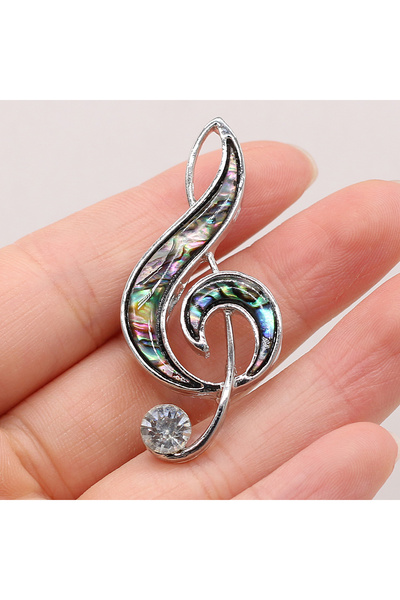 Choice دبابيس من صدفة أذن البحر الطبيعية على شكل نوتة موسيقية مصنوعة من سبائك...