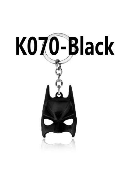 Miniso K070-سلسلة مفاتيح على شكل خفاش أسود، لعبة أبطال خارقون، مجوهرات، حلقات...
