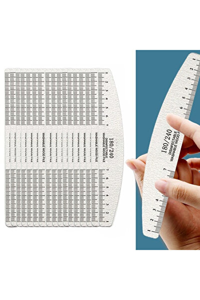 Choice 50 قطعة F 50/100 قطعة مبرد أظافر مطبوع عليه خطوط خشبية، كتلة تلميع، با...