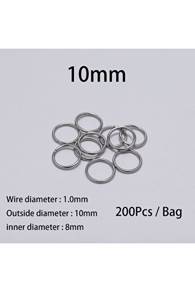 Choice 1.0 × 10 مم 200 قطعة 30-200 قطعة 3-25 مم حلقة منفصلة من الفولاذ المقاو...