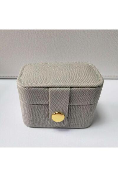 Choice منظم صندوق مجوهرات صغير محمول للفتيات من جلد البولي يوريثان باللون الر...