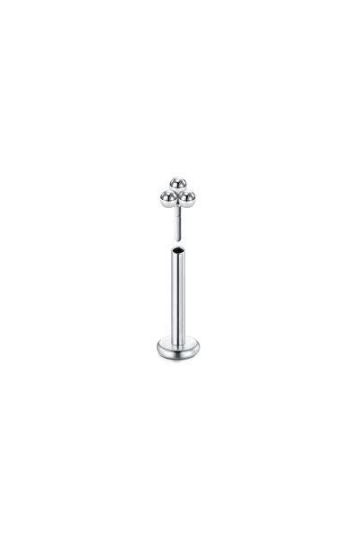 Choice 16 جرام 1.2 × 6 مم E-Silver قطعة واحدة من مجوهرات ثقب الشفاه للجسم مزو...