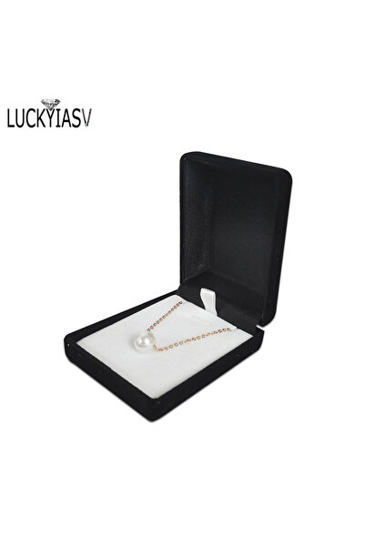 Choice أسود مع أبيض بالجملة أسود مخملي زفاف العروس مجوهرات قلادة قلادة صندوق ...