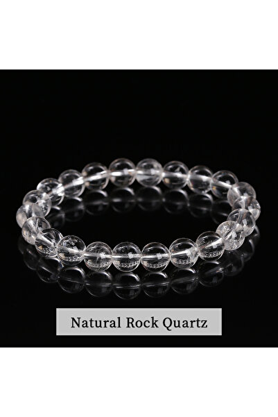 Choice خرز تقريبًا 8 مم 5A كوارتز صخري JD حجر طبيعي شفاف كوارتز صخري سوار خرز...