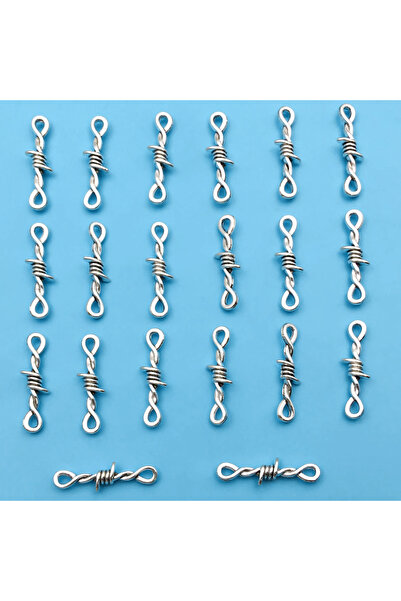 Choice 13906-20 قطعة 10/20 قطعة من الأشواك الفضية العتيقة مع وصلات من سلاسل ا...