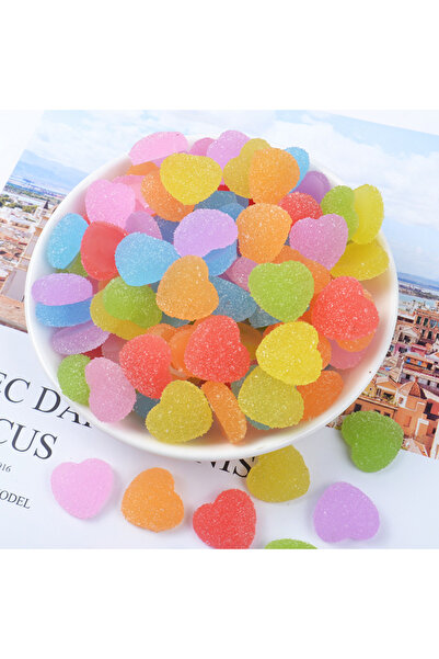 NAILFYOU 10pcs 03 10pcs 3D Gradient Solid Colors Gummy Heart Nail Art Charms ...