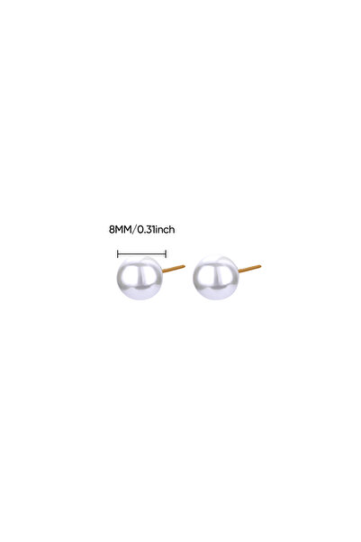 Choice E5491G-3 Pearl Stud Earrings for Women Stainless Steel Earrings 2026 T...
