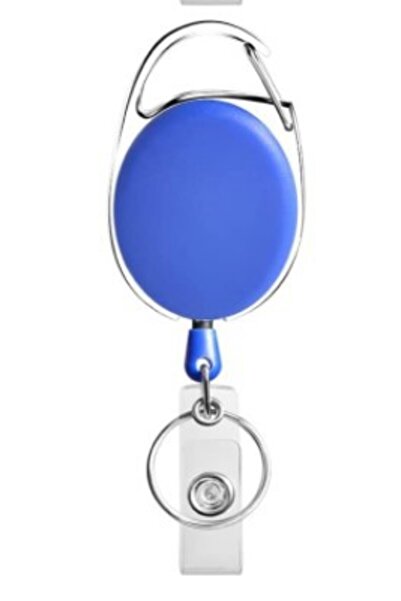 Choice حاملات شارة قابلة للسحب باللون الأزرق، معدنية متينة مع مشبك حزام وحلقة...