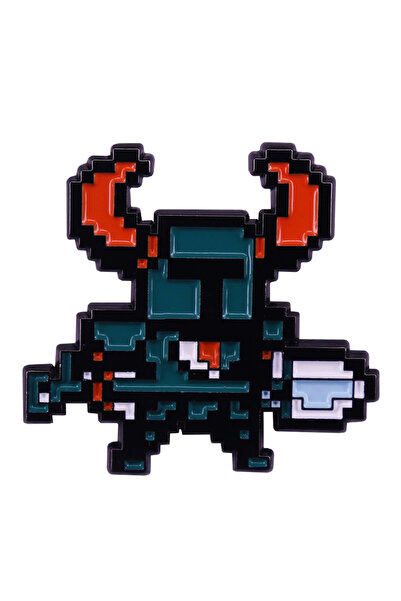 Choice دبوس مينا فارس المجرفة، شارة معدنية فنية كلاسيكية 8 بت بكسل ريترو جمال...