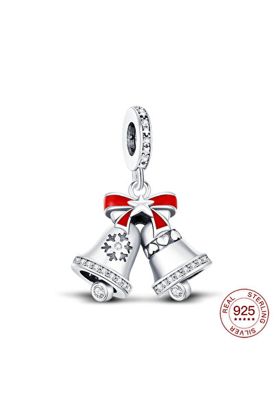 Choice NBC0510 سوار أصلي من الفضة الإسترلينية عيار 925 على شكل جرس حلوى سانتا...