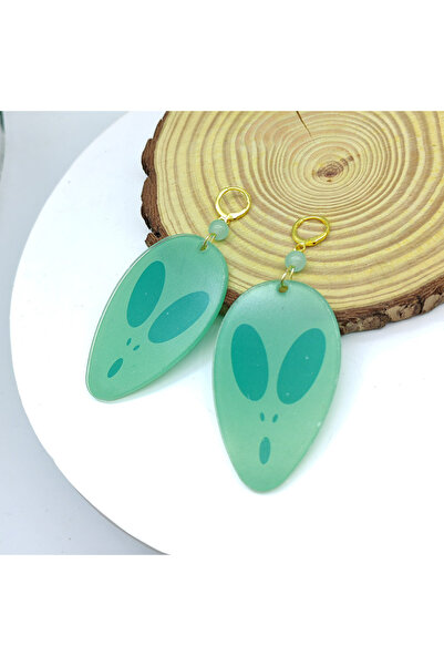 Choice E332-2 أقراط أياسي مومو داندادان كوسبلاي أقراط طويلة زرقاء غريبة مشبك مومو أياسي أدوات تنكرية P