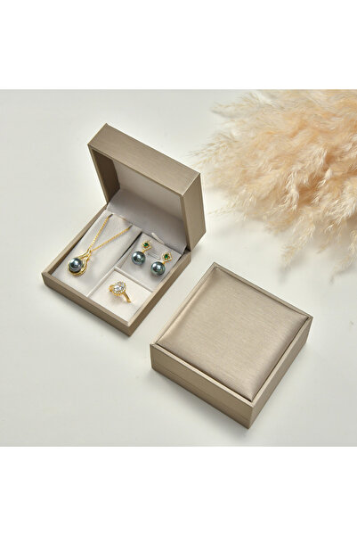 Choice صندوق تخزين وتغليف المجوهرات من الجلد الصناعي الذهبي، خاتم، أقراط، قلا...