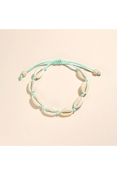 Choice XY-3393 حبل ملون منسوج على شكل صدفة على طراز بوهيمي حبل للقدمين للشاطئ للنساء