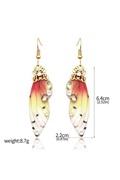 Miniso WG00125-04 New Demon Slayer Butterfly Wing Earrings Kimetsu no Yaiba Kochou Shinobu Earring Ear Clip