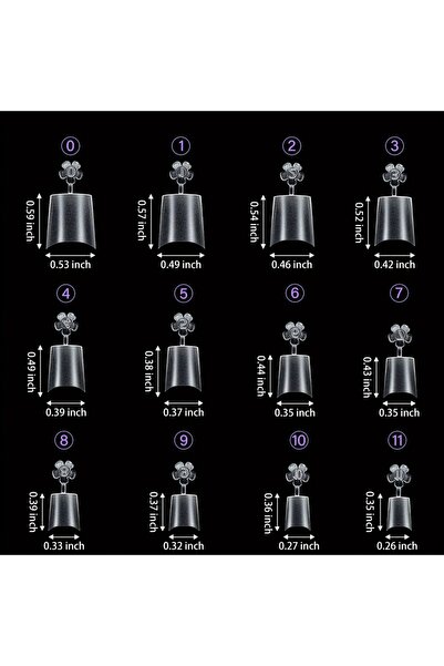 Choice 240 قطعة من ملصقات الأظافر الأكريليكية على شكل لوز طويل من HOTWAY - مل...