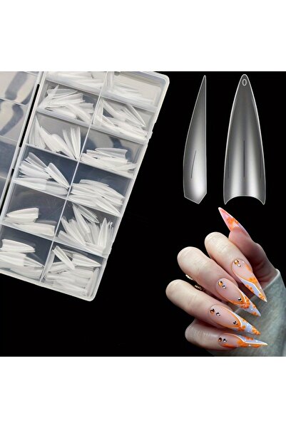 Choice 600 Cusp Line 600 件 طرف ظفر طويل جدًا من نوع Coffin Nail Tip طرف ظفر م...