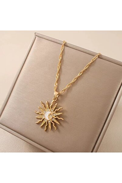 Choice AXL70141 قطعة واحدة من قلادة الشمس والقمر والنجمة والقمر اللامعة ذات ا...