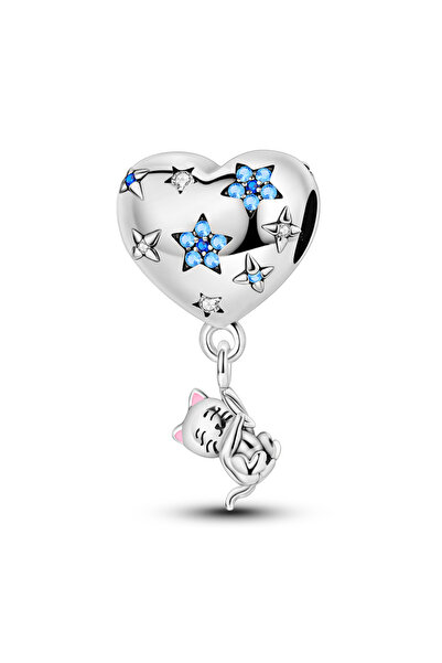 Choice KTC1214 100% حقيقية 925 فضة استرلينية قلادة نجمة الشمس القمر سحر الخرز...