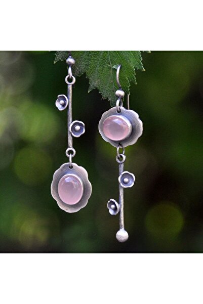 Choice طقم أقراط E228-FEN مصنوع من المعدن العتيق على شكل زهرة منحوتة مع قلادة...