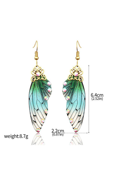 Miniso WG00125-02 New Demon Slayer Butterfly Wing Earrings Kimetsu no Yaiba Kochou Shinobu Earring Ear Clip