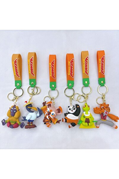 Choice الكونغ فو باندا-6pcs الكرتون الكونغ فو باندا الشكل المفاتيح لطيف حقيبة قلادة سيارة الديكور كيرينغ Acc