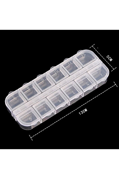 Choice علبة تخزين أدوات تجميل الأظافر من 12 شبكة، أحجار الراين، الأحجار الكري...