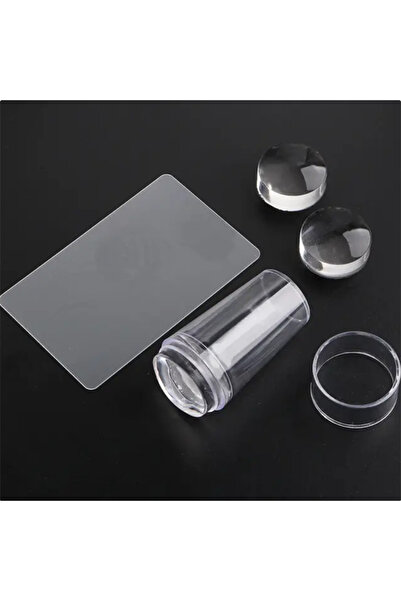 Choice ختم أظافر شفاف مع مكشطة، قطعتين من ختم رأس السيليكون الهلامي للأظافر ا...