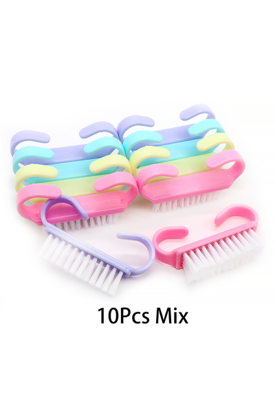 Choice 10Pcs Mix 10/20/50/100pcs Handle Grip Nail Brush Fingernail Scrub Clea...