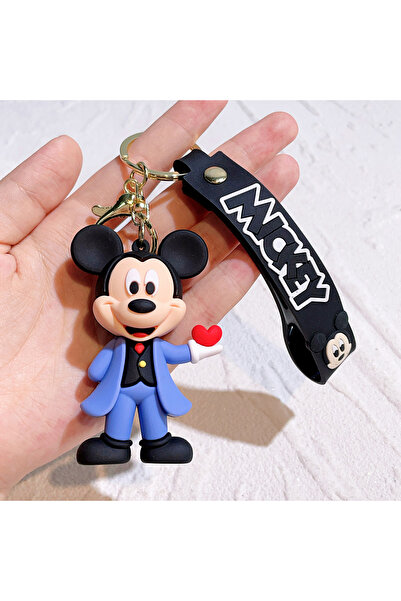 Miniso KC3884 Mickey Minnie Flower Series PVC Figure Keychain Set, 6PCS Cute ...