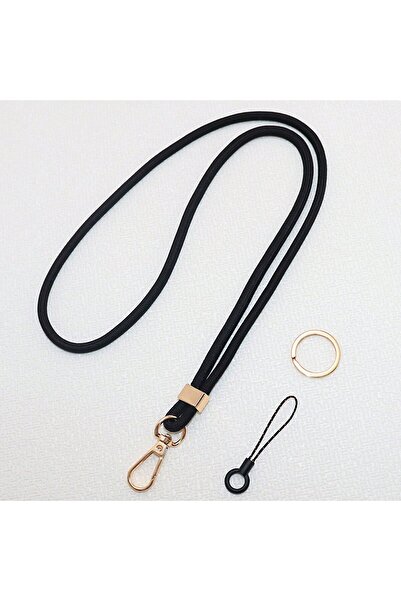 Choice black Universal Cell Phone Lanyard 6mm Polyester Fiber Crossbody Neck ...