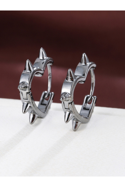 Choice أقراط أذن على شكل قلب فريدة مطلية باللون الأسود للنساء، أقراط على شكل ...