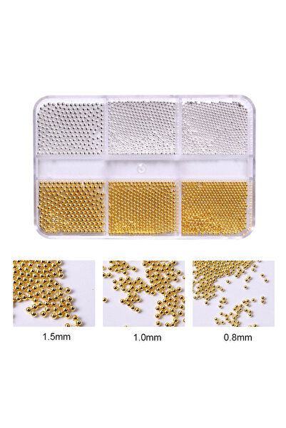 Choice خرز فضي ذهبي مكون من 6 شبكات، خرز فضي ذهبي، كرات مستديرة، أحجار كريمة،...