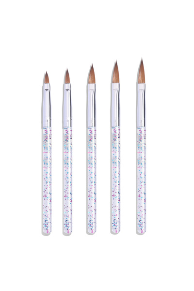 Choice Silver LULAA Diverse Art Nail Brushes Flower Carving Brush Manicure Tools Professional Nail Tips Pho