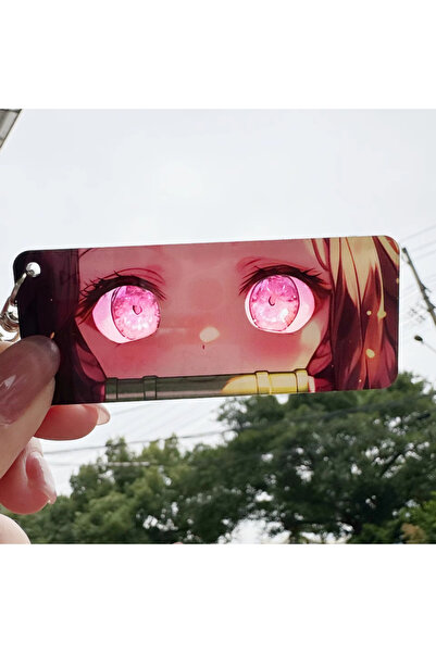 Miniso K-Demon-10 Demon Slayer Shining Eyes Keychain Acrylic Transparent Card...
