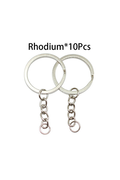 Choice حلقة مفاتيح دائرية طويلة من الذهب المصقول مقاس 25 مم، 10 قطع، سلسلة مف...