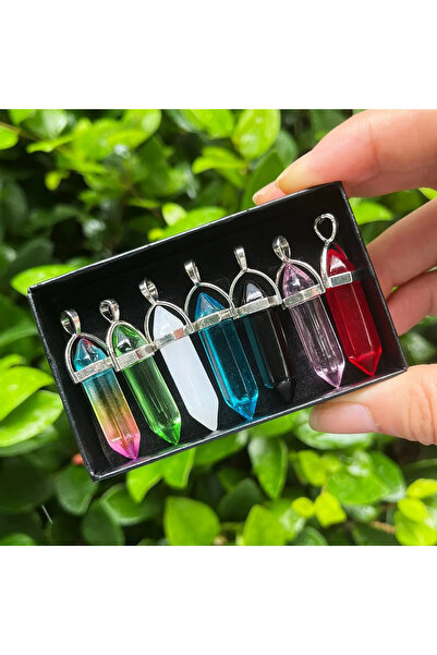 Choice مجموعة من 7 قطع من عمود زجاجي مكون من سبعة قرون وستة قرون يمكن استخدام...