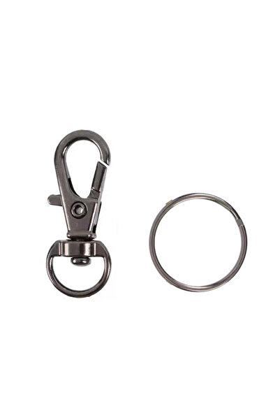 Choice black 20pcs/pack Swivel Lobster Clasp With Key Ring 10pcs Key Chain 10...