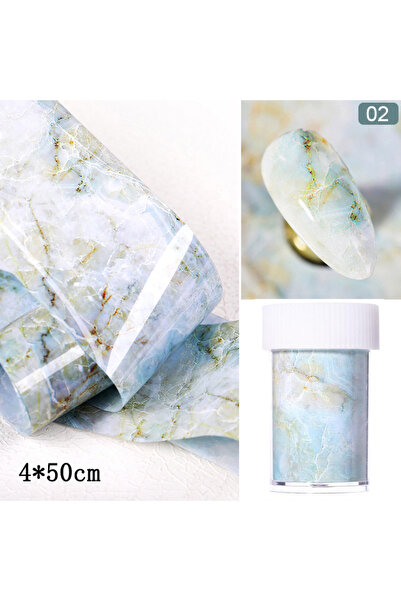 Choice 02 ملصق أظافر بنمط رخامي ورقائق أظافر وفن نقل ملصقات أظافر منزلقة وملص...