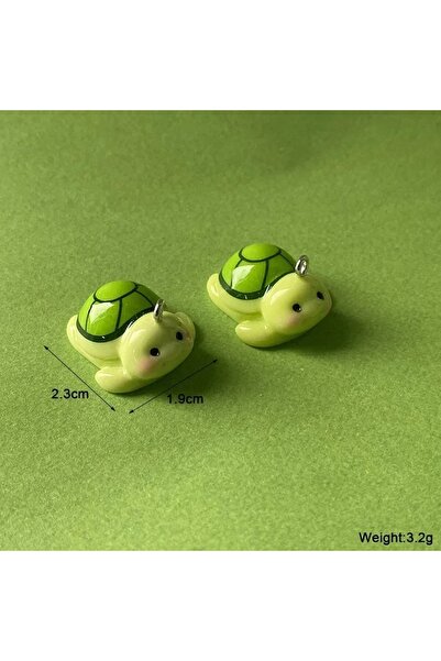 Choice 10 قطع 10 قطع Kawaii 3D سلحفاة صغيرة من الراتنج سحر الكرتون الحيوان قل...