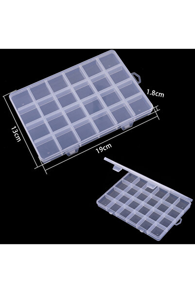 Choice صندوق منظم بلاستيكي شفاف متعدد الوظائف مكون من 24 شبكة، قطعة واحدة، 1/...