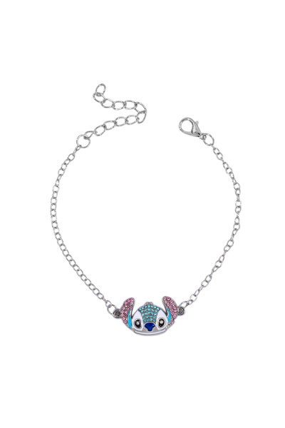 Miniso SL770 Cute Stitch Cartoon Bracelet Necklace Earrings Creative Fine Rhi...