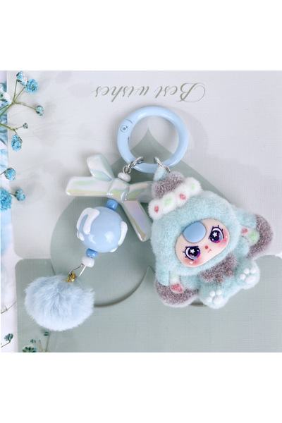 Choice Mint Green Flocked Sweet Treat Accessories Cartoon Cute Particle Keych...
