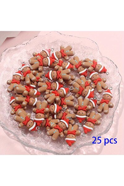 Choice 25 قطعة 6/13/25 قطعة قلادة على شكل رجل خبز الزنجبيل، قلادة زينة مجوهرا...