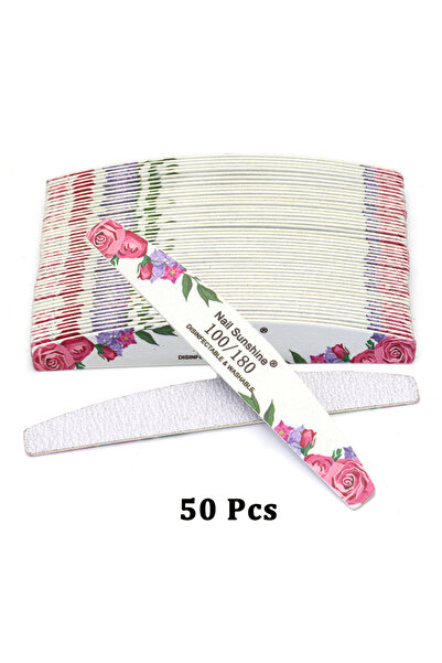 Choice 50 قطعة من مبرد الأظافر الوردي الاحترافي القابل للاستخدام مرة واحدة من...