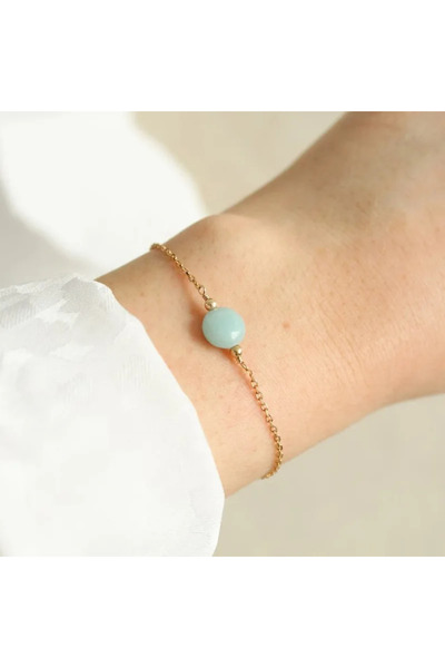 Choice stone Natural Stone Bracelet For Women Chic Stainless Steel Bracelet P...