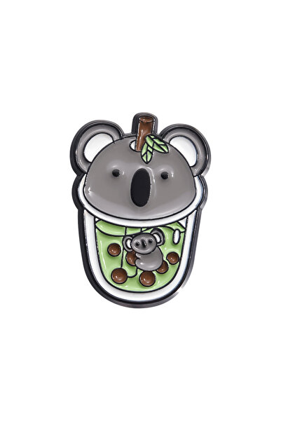 Choice دبوس مينا على شكل كوب من لؤلؤة حيوان كرتوني QHXZ298، فرس النهر، ثعلب، ...