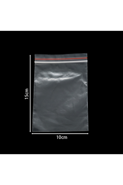 Choice 100 قطعة من أكياس بلاستيكية شفافة بسحاب متعدد الأحجام 10 × 15 سم لتخزي...